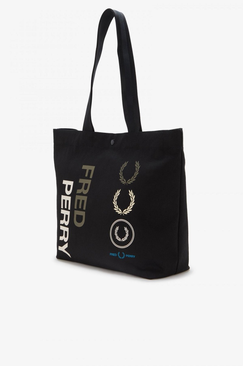 Sac Fred Perry Laurel Wreath Tote Accessories Noir | FRJZR47487