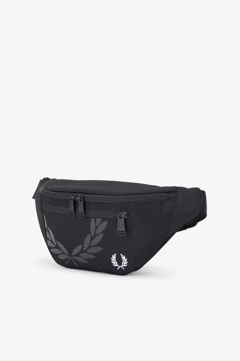 Sac Fred Perry Printed Ripstop Cross Body Accessories Noir | FFRHY73985