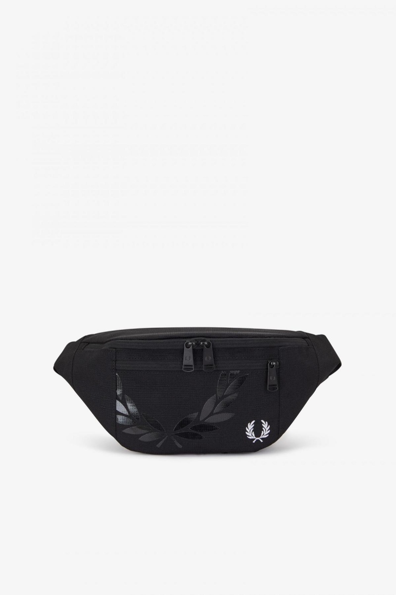 Sac Fred Perry Printed Ripstop Cross Body Accessories Noir | FFRHY73985