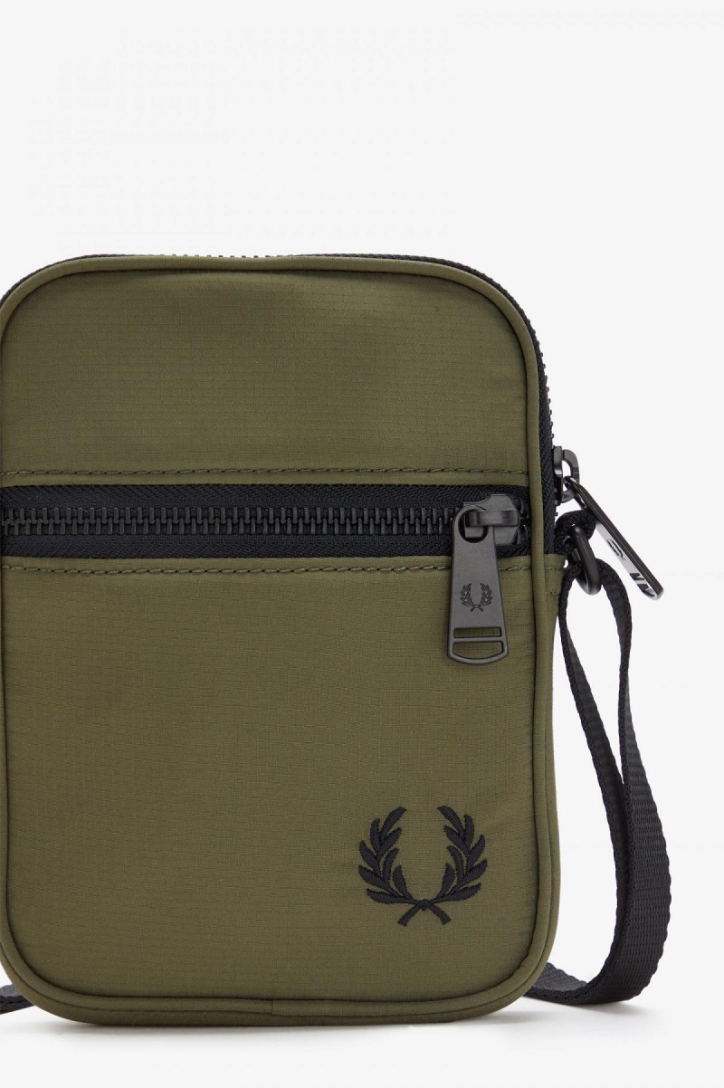 Sac Fred Perry Ripstop Side Accessories Vert | FRDYB45680