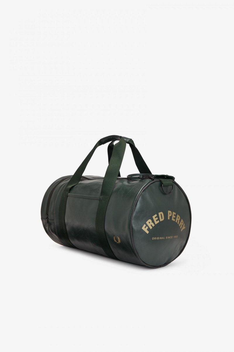 Sac Fred Perry Tonal Barrel Accessories Vert Foncé | QFRWA50319