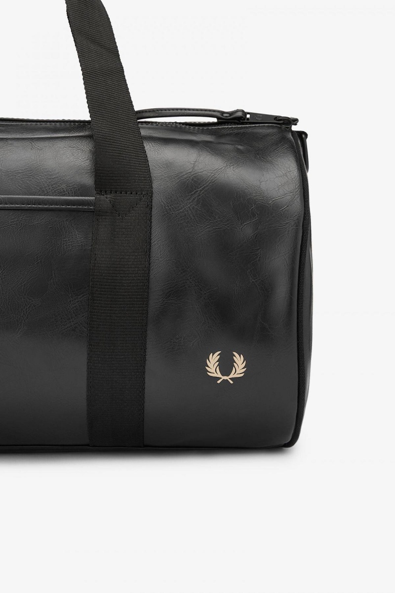 Sac Fred Perry Tonal PU Barrel Accessories Noir | FRQCS36463