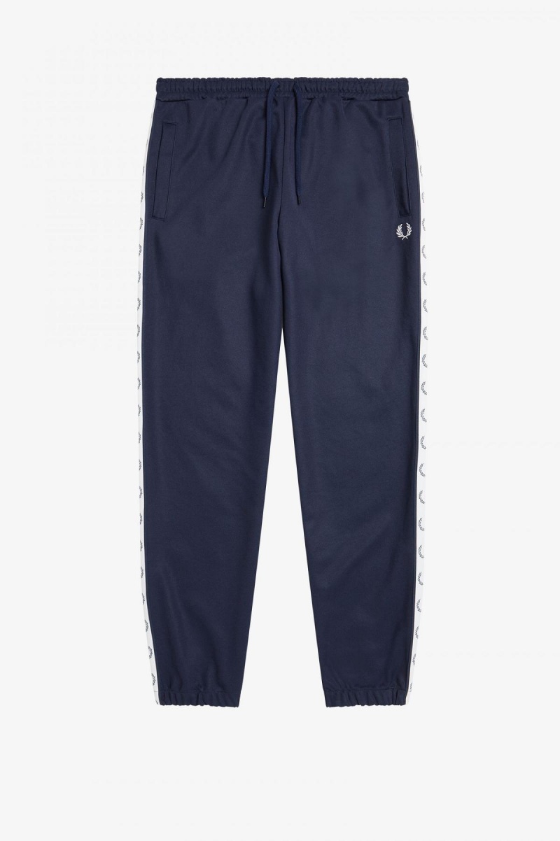 Survêtement Fred Perry Taped Piste Pant Homme Bleu | FRJZR71656