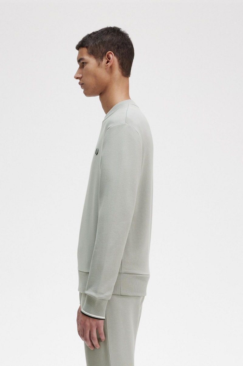 Sweats Fred Perry Crew Neck Homme Limestone | EFRVG14062