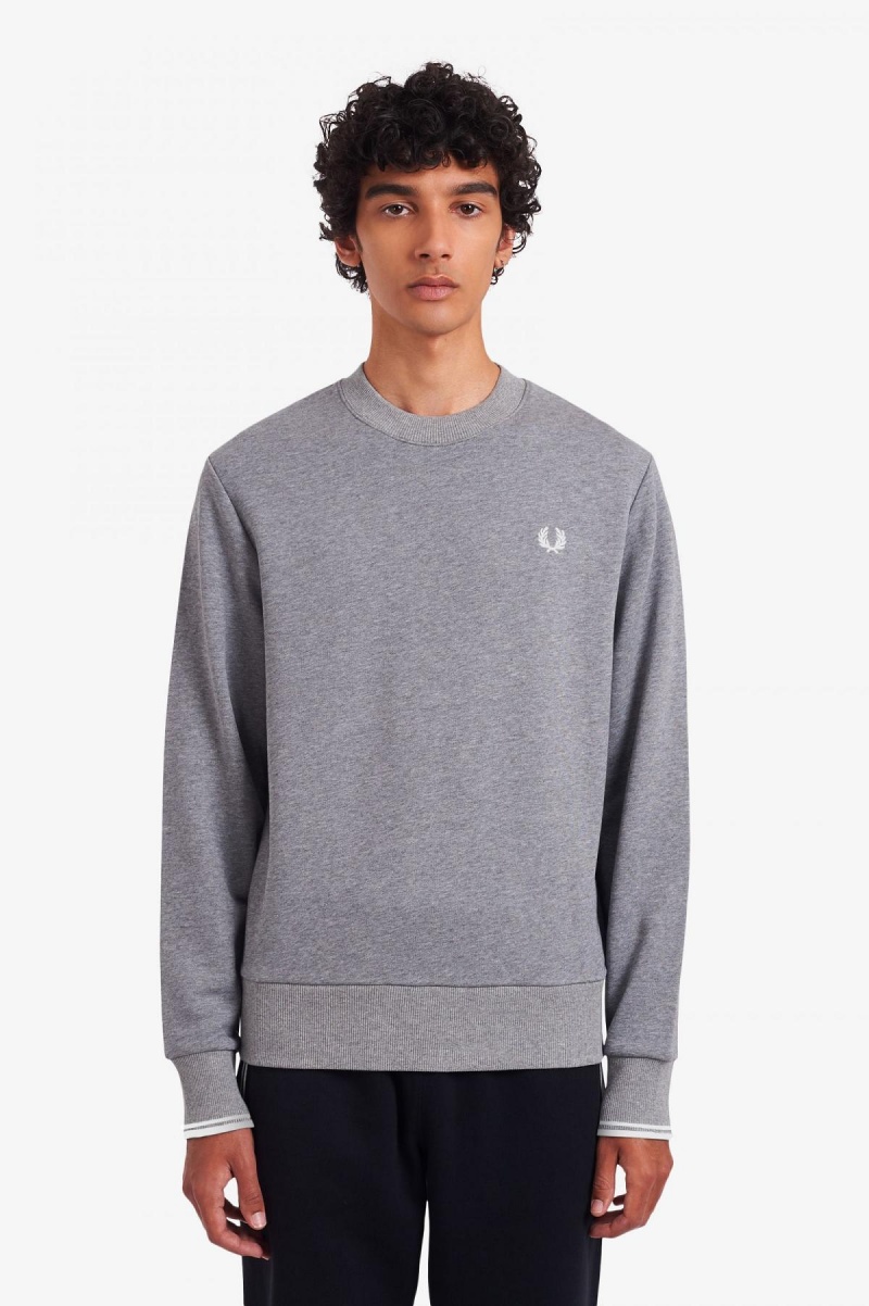 Sweats Fred Perry Crew Neck Homme Steel Marl | AFRDF49025