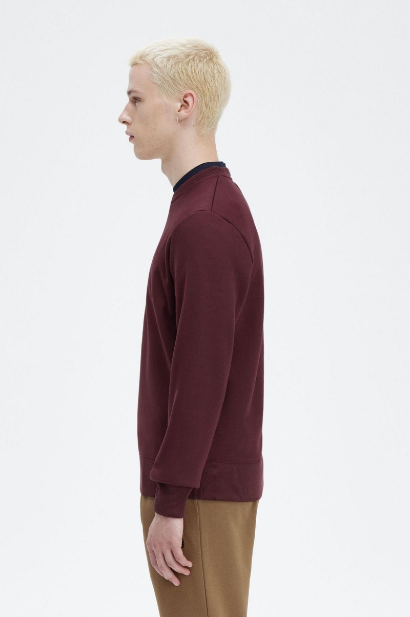 Sweats Fred Perry Embroidered Homme Oxblood | SFRNY68112