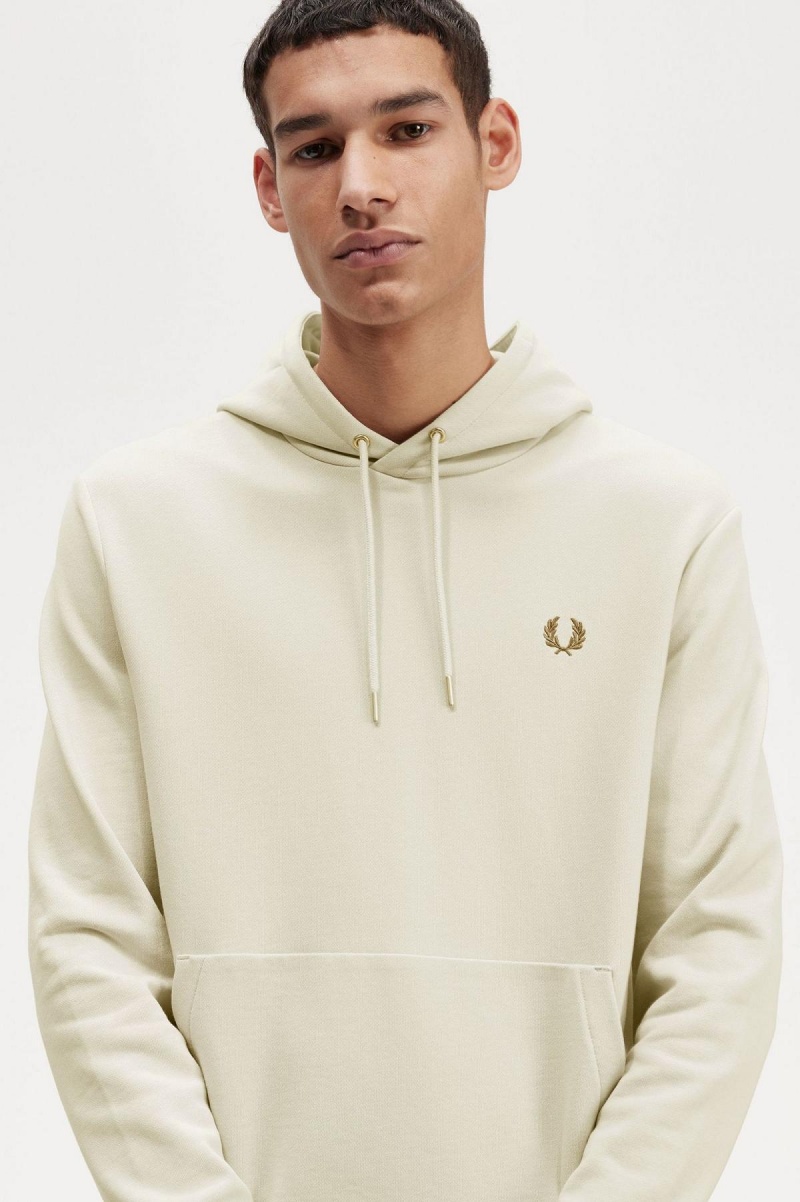 Sweats Fred Perry Tipped Encapuchonné Homme Oatmeal | FRICD19396