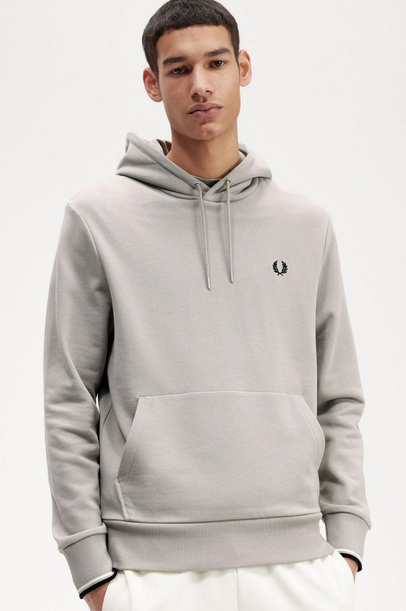 Sweats Fred Perry Tipped Encapuchonné Homme Limestone | TFRWZ25039