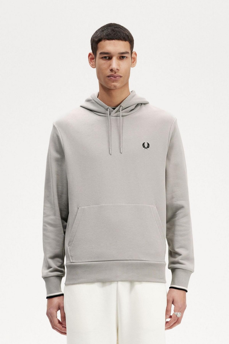 Sweats Fred Perry Tipped Encapuchonné Homme Limestone | TFRWZ25039