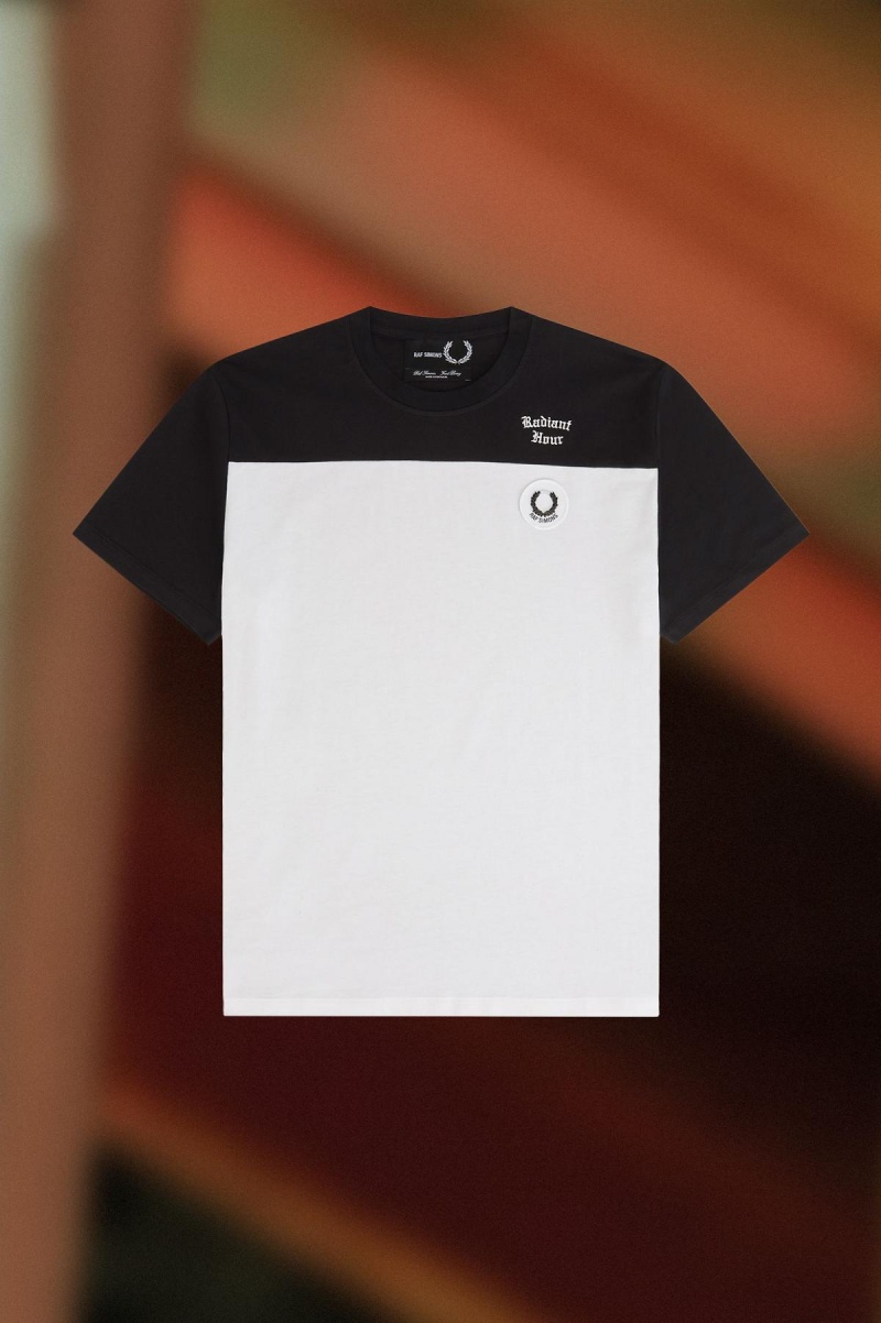 T Shirts Fred Perry Contrast Panel Homme Noir | UFRND58830