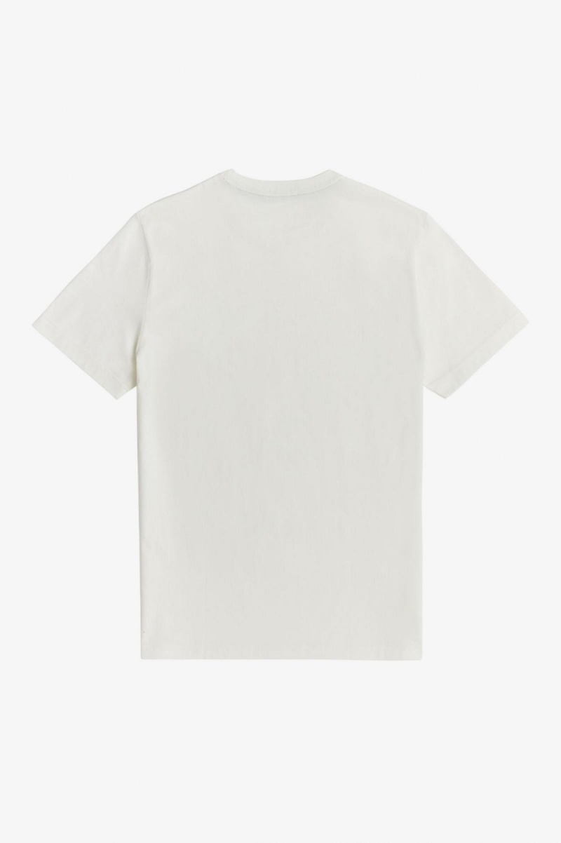 T Shirts Fred Perry Crew Neck Homme Blanche | ZFRMJ57856