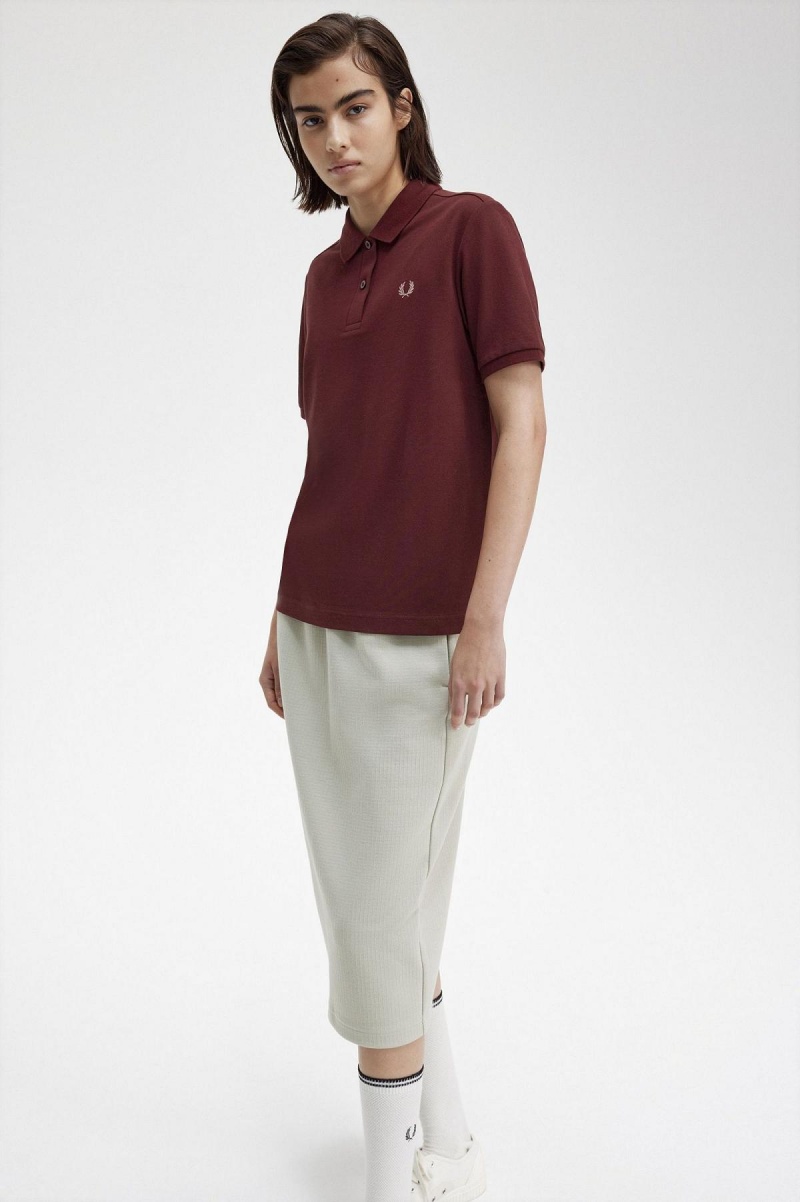 T Shirts Fred Perry G6000 Femme Rose Rose | AFRDF35856