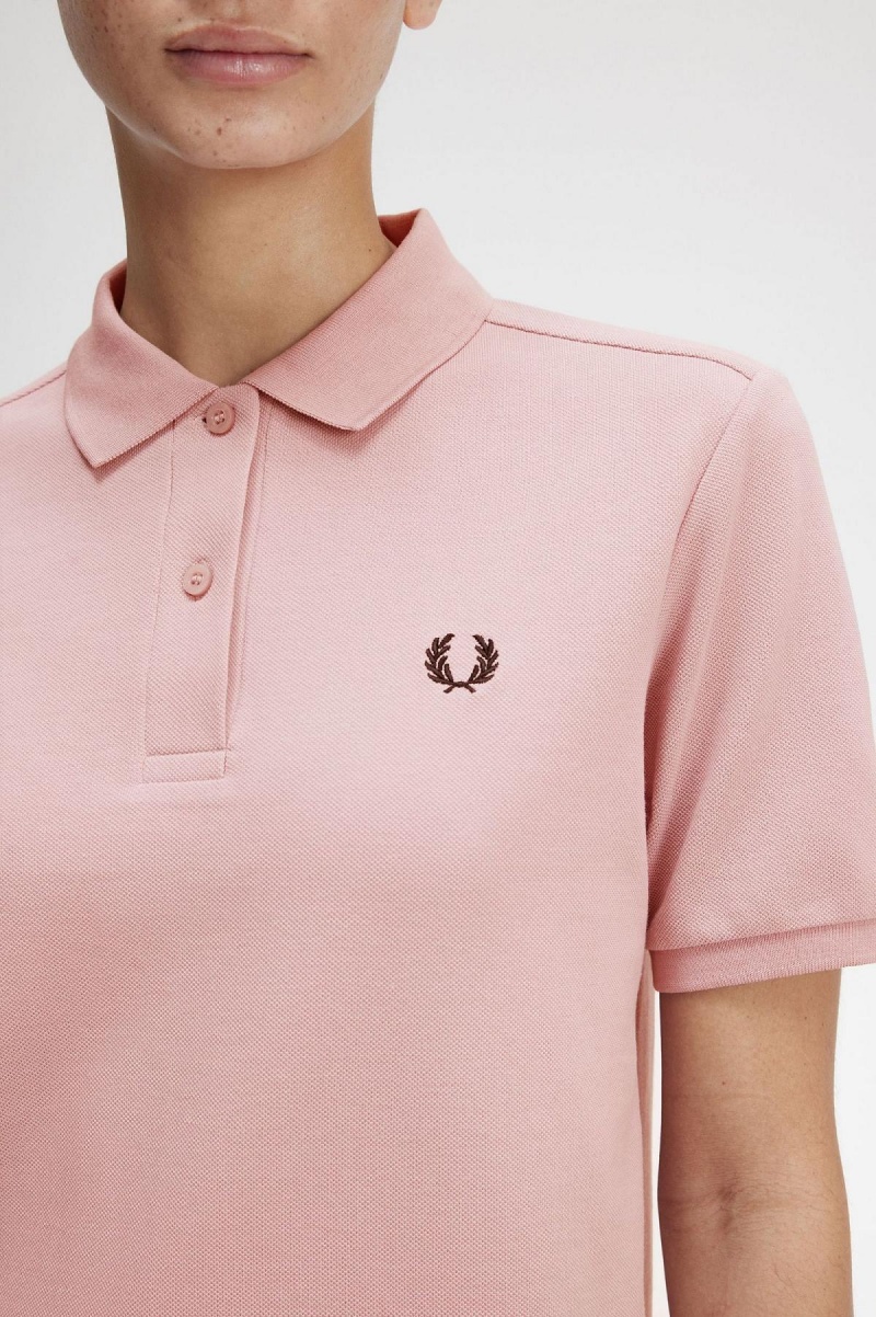 T Shirts Fred Perry G6000 Femme Rose Rose Noir | FRQCS95088