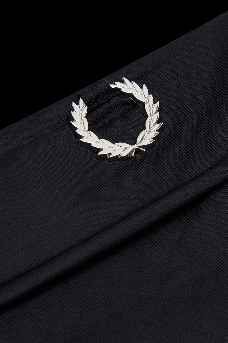 T Shirts Fred Perry Laurel Wreath Detail Roll Neck Homme Noir | BFRSO79977