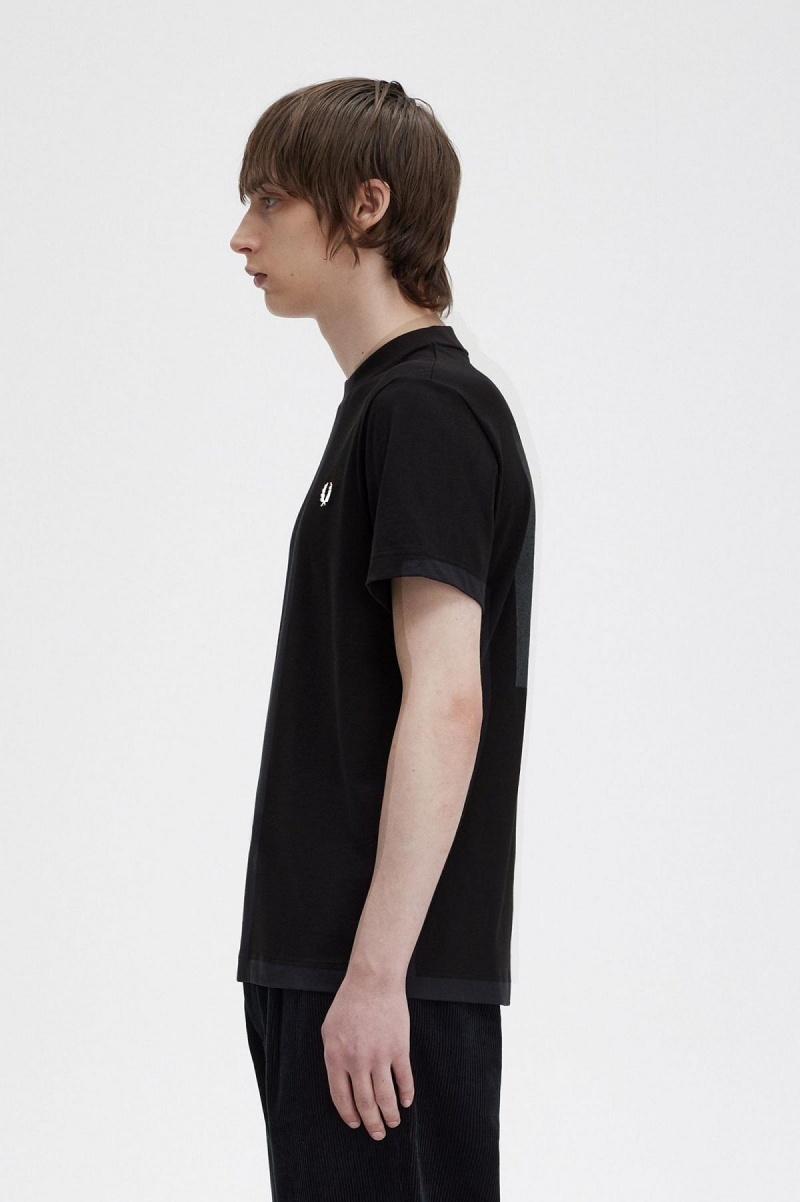 T Shirts Fred Perry Rave Graphique Homme Noir | TFRWZ96188