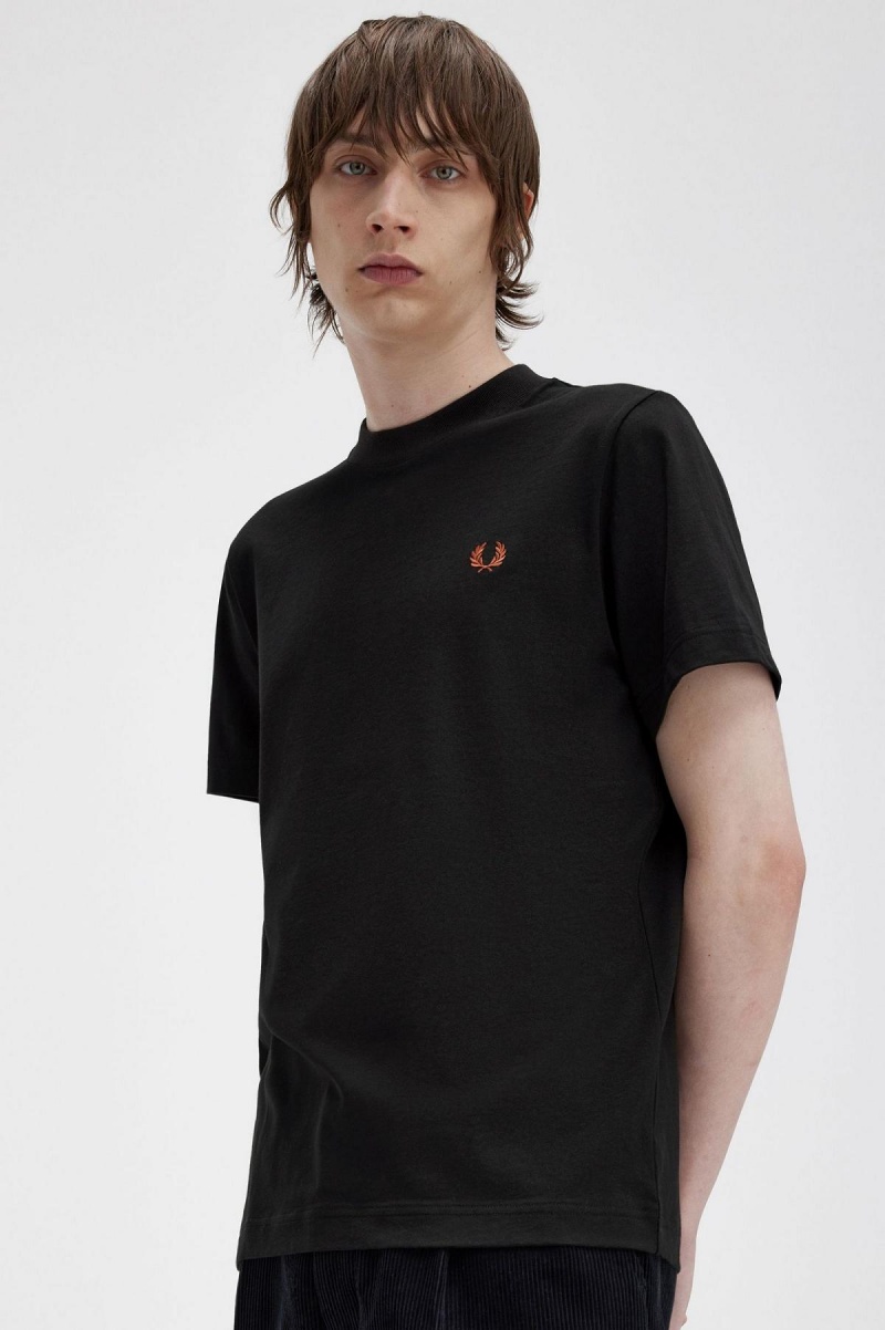 T Shirts Fred Perry Rave Graphique Homme Noir | TFRWZ96188