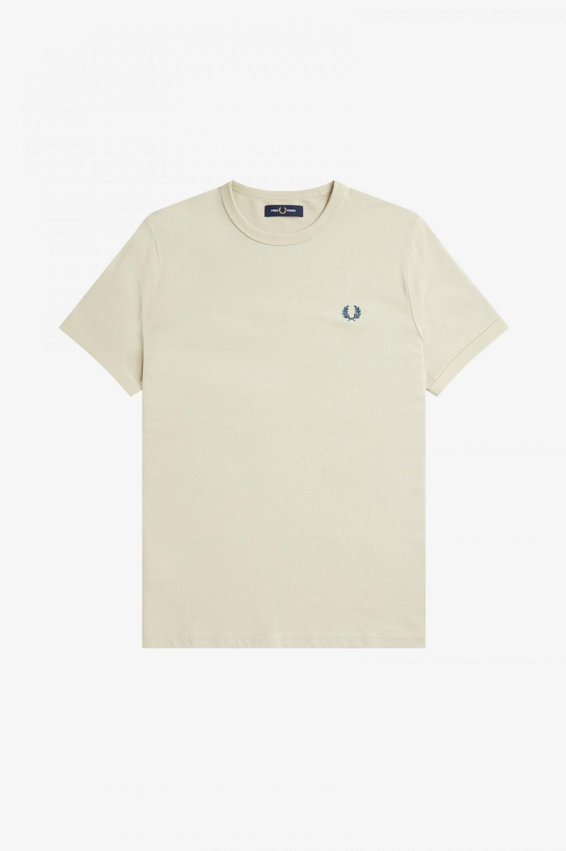 T Shirts Fred Perry Ringer Homme Noir | ZFRNQ97052