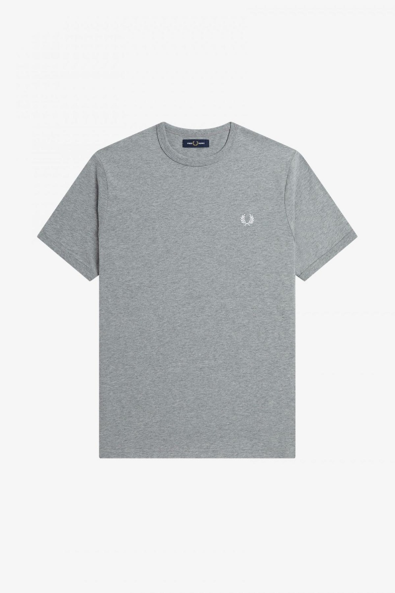 T Shirts Fred Perry Ringer Homme Steel Marl | SFRVO49746