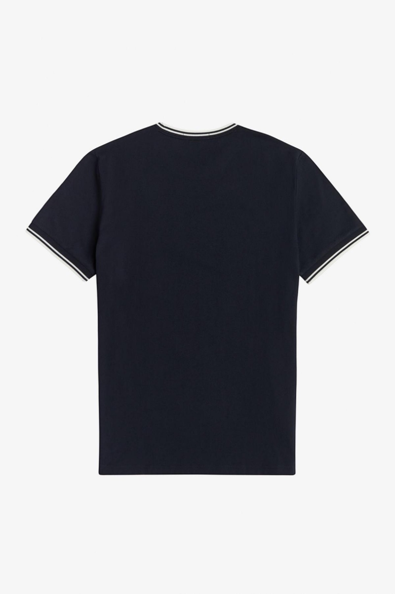 T Shirts Fred Perry Twin Tipped Homme Bleu Marine | YFRGT74412