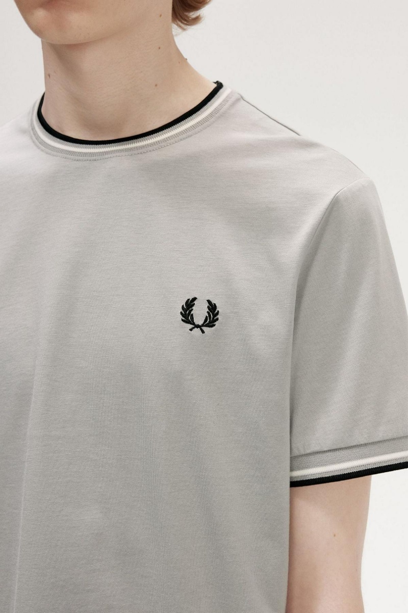 T Shirts Fred Perry Twin Tipped Homme Limestone | QFRUV52634