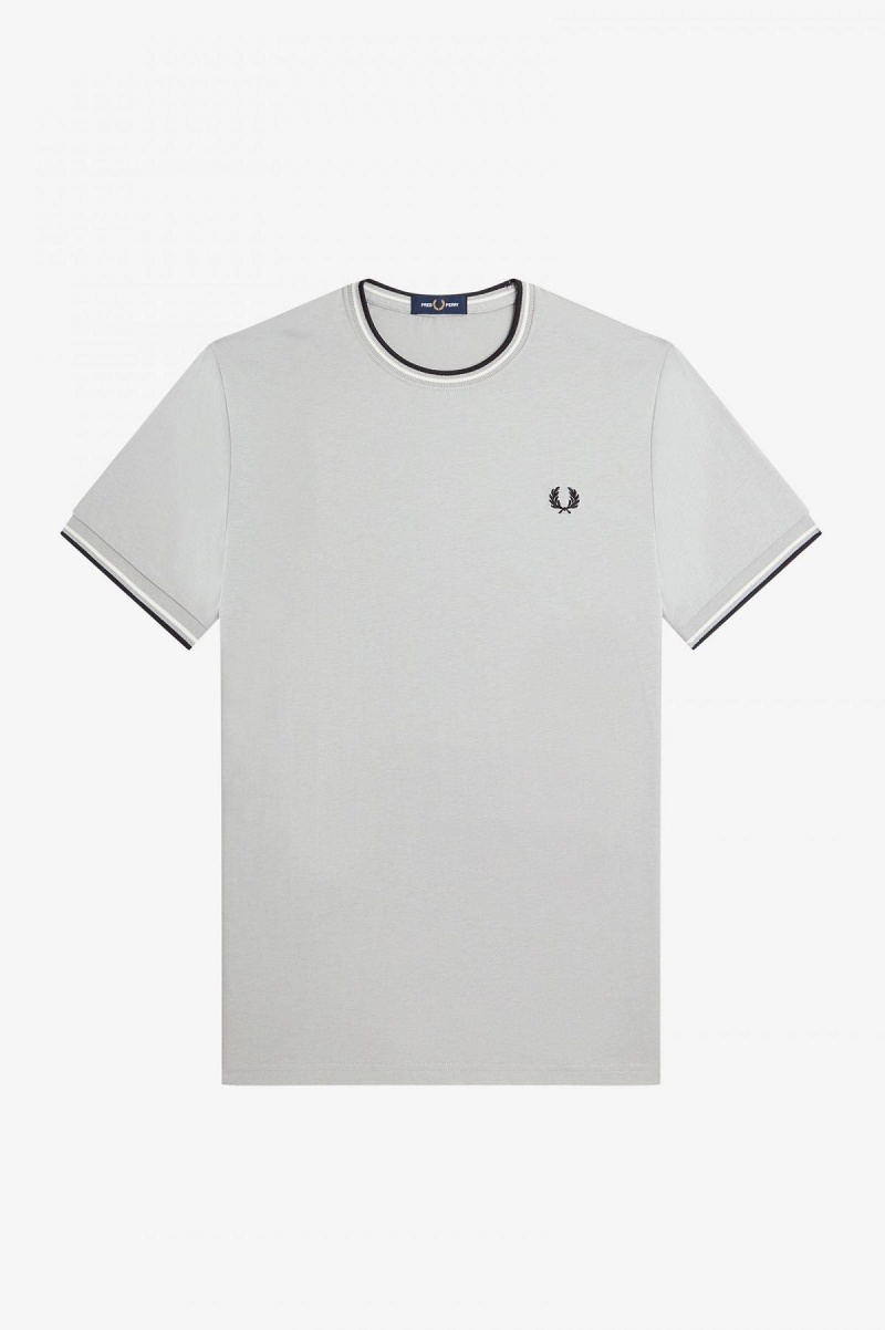 T Shirts Fred Perry Twin Tipped Homme Limestone | QFRUV52634