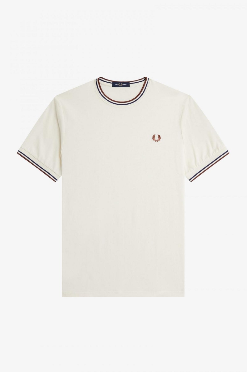 T Shirts Fred Perry Twin Tipped Homme Marron | FRJZR74557