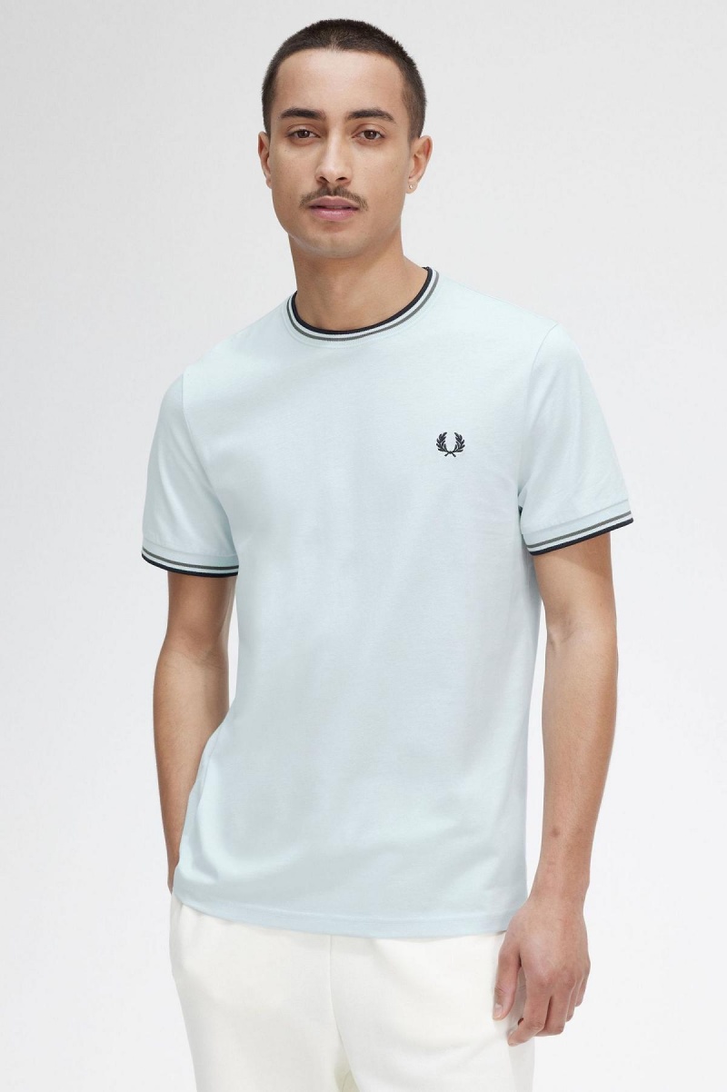 T Shirts Fred Perry Twin Tipped Homme Noir Vert Noir | FRJBT99943