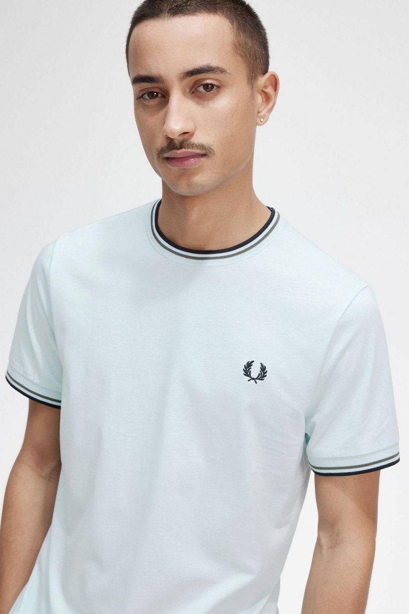 T Shirts Fred Perry Twin Tipped Homme Noir Vert Noir | FRJBT99943