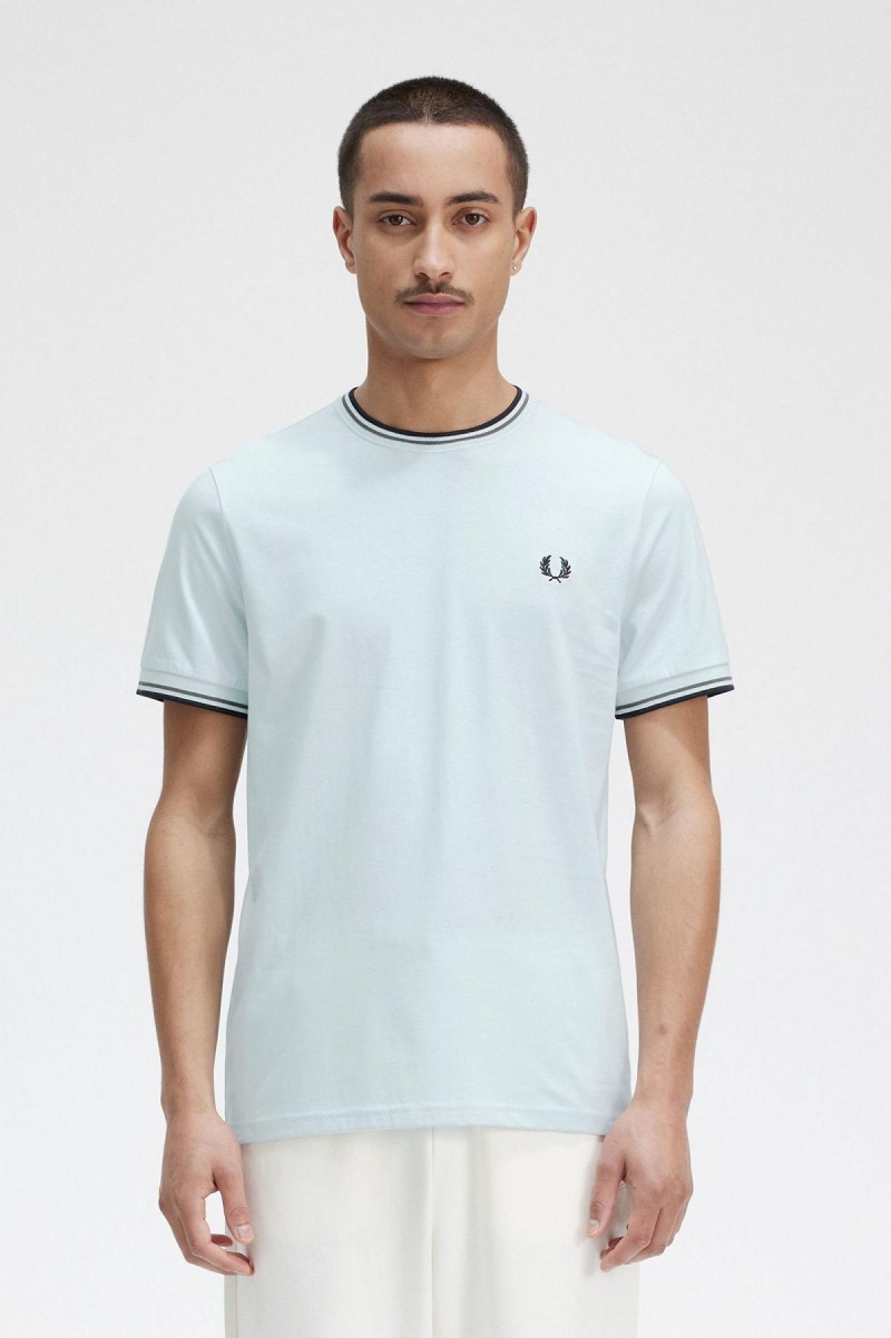 T Shirts Fred Perry Twin Tipped Homme Noir Vert Noir | FRJBT99943