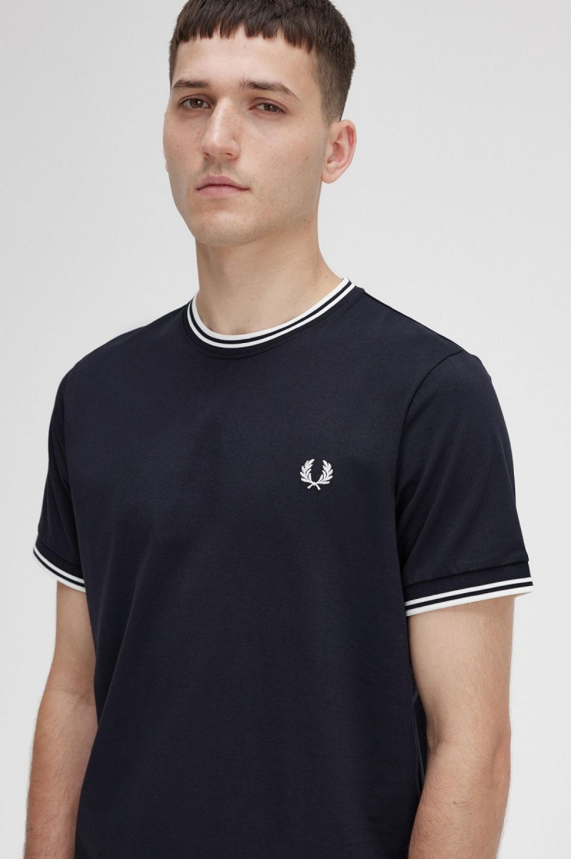 T Shirts Fred Perry Twin Tipped Homme Noir | QFRUV74722