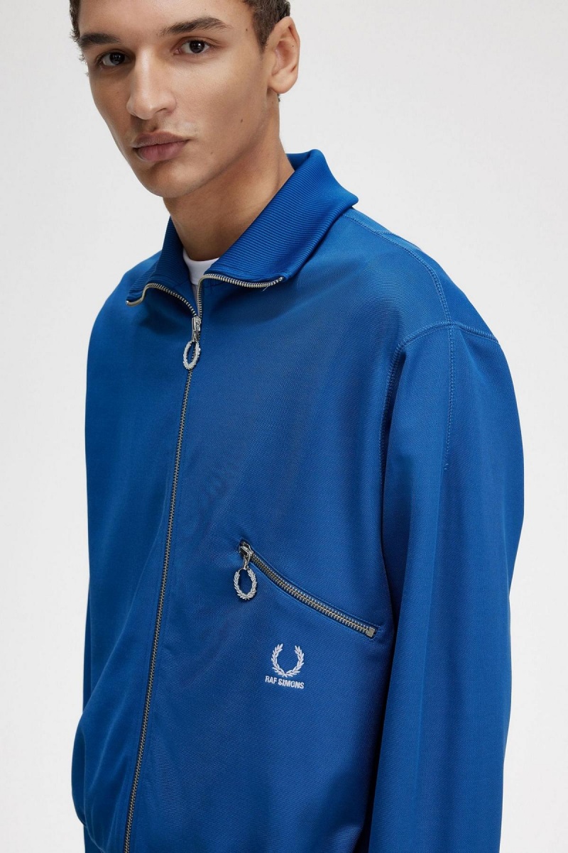 Veste de Survêtement Fred Perry Printed Homme Bleu Royal Bleu | PFRQX91110